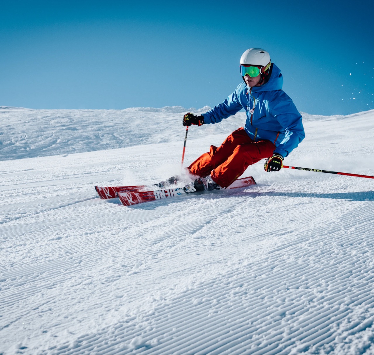 A women skiing